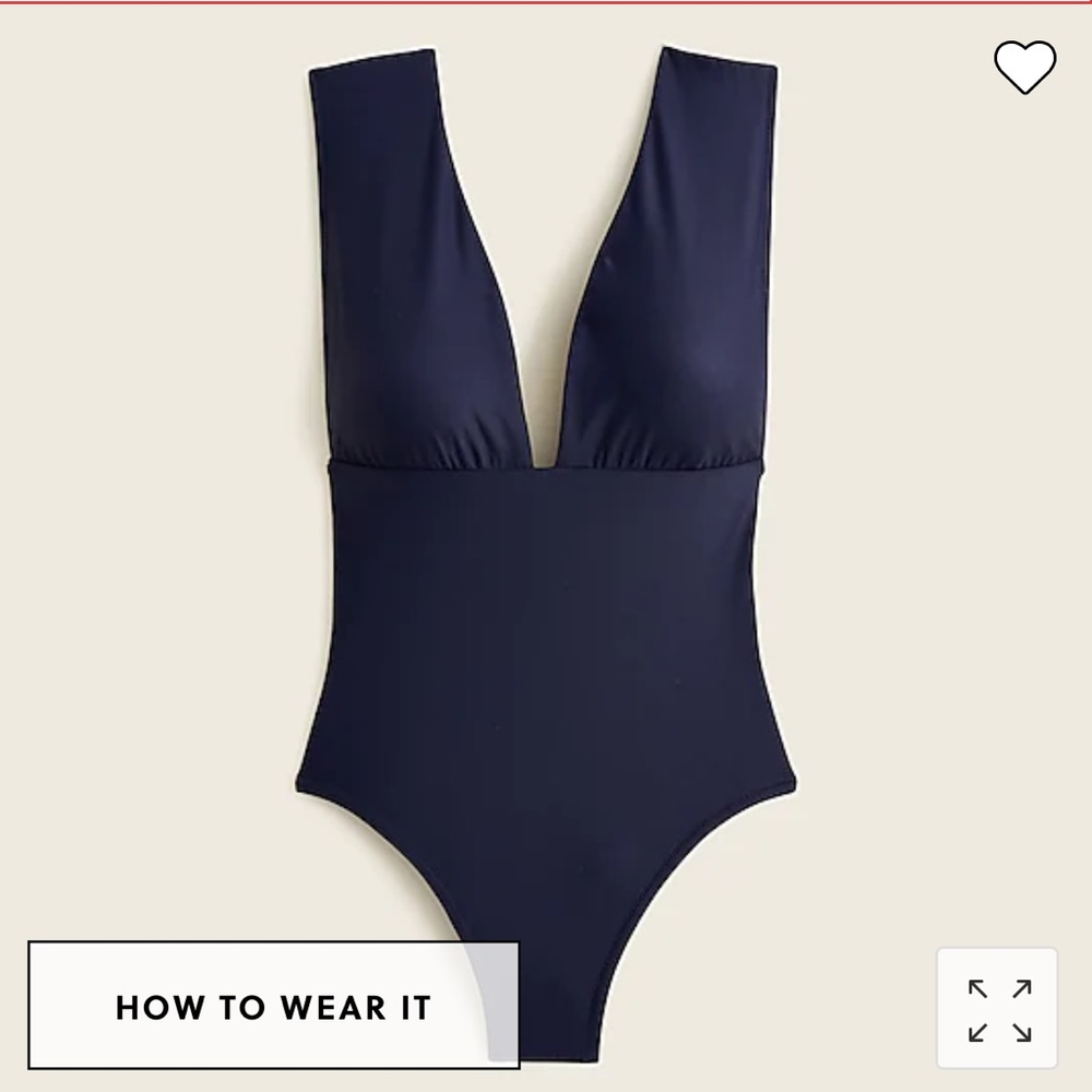 J Crew Plunge V-neck One piece size 10